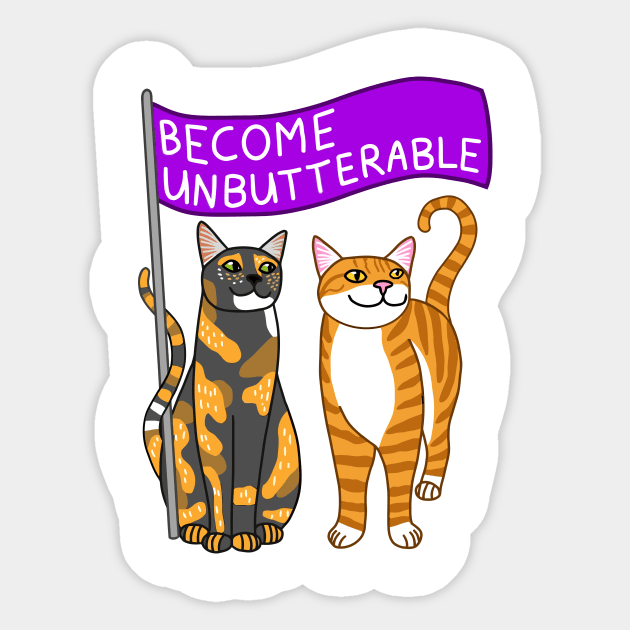Become Unbutterable - Jorts and Jean, Sticker by Zercohotu